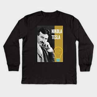 Nikola Tesla Kids Long Sleeve T-Shirt